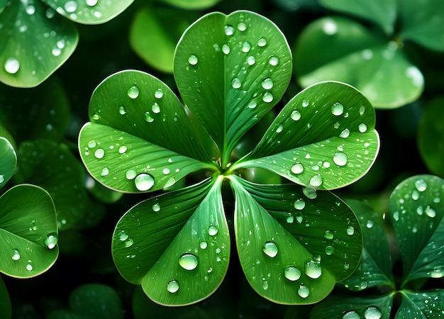 Abstract shamrocks wallpaper