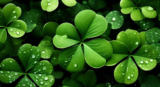 Abstract shamrocks wallpaper