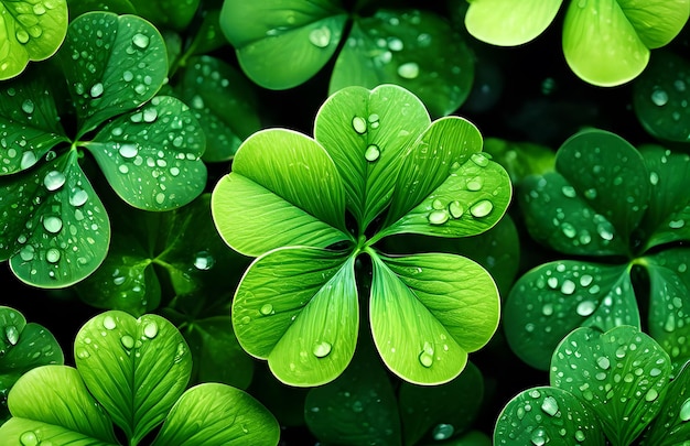 Abstract shamrocks wallpaper