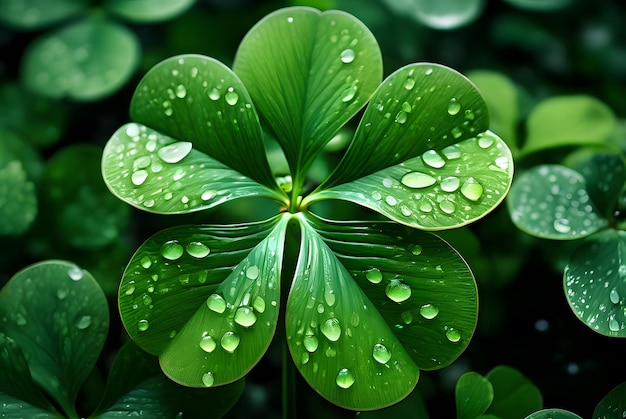 Abstract shamrocks wallpaper