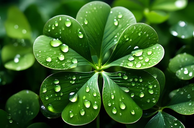 Abstract shamrocks wallpaper