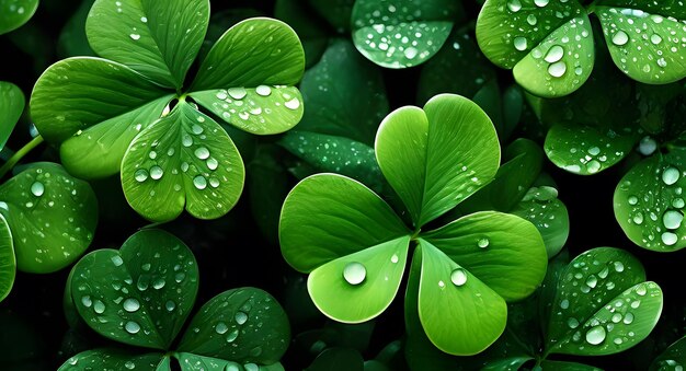 Abstract shamrocks wallpaper