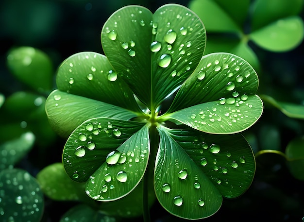 Abstract shamrocks wallpaper