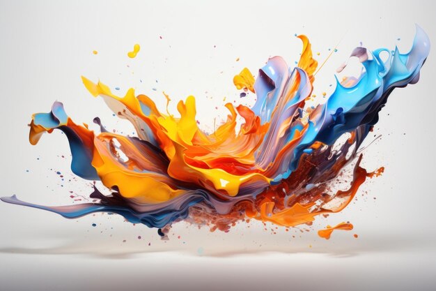 Photo abstract shape painted splash painting art creativity