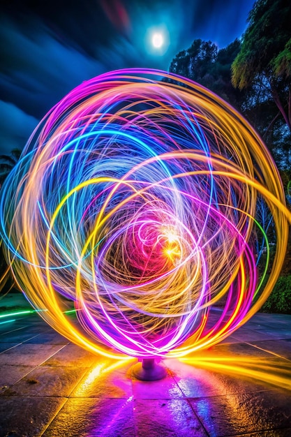 Abstract shapes of light Long exposure photography without photoshop Effects made with light Light painting photography