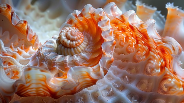 Abstract Shell Patterns Closeup images of shells creating natural abstract patterns