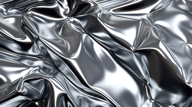 Abstract shiny aluminium foil background Generative AI