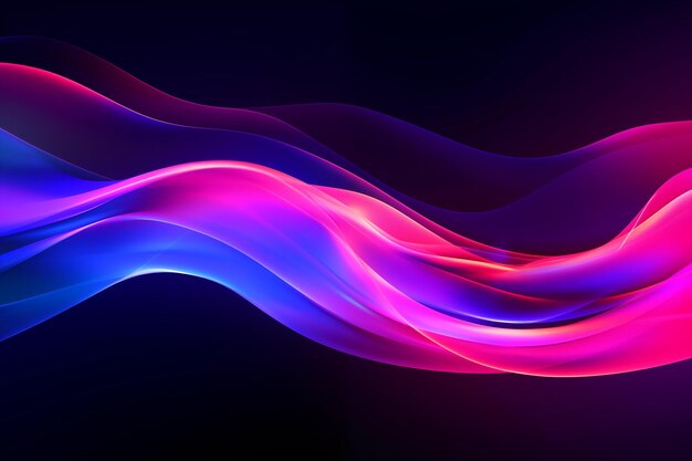 Abstract shiny color design element on dark background Science or technology design