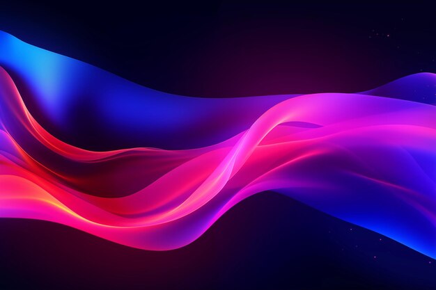 Abstract shiny color design element on dark background Science or technology design