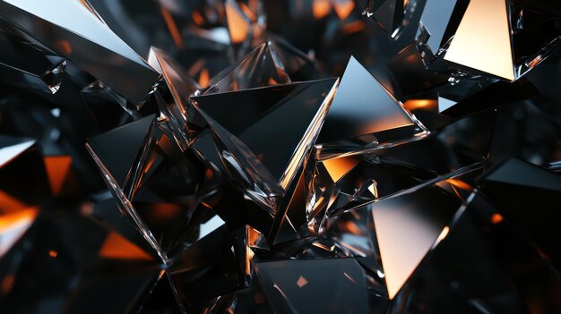 Photo abstract shiny triangles