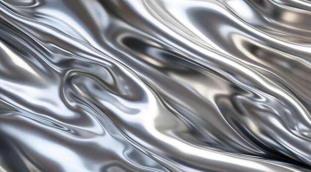 Abstract silver fluid metal background