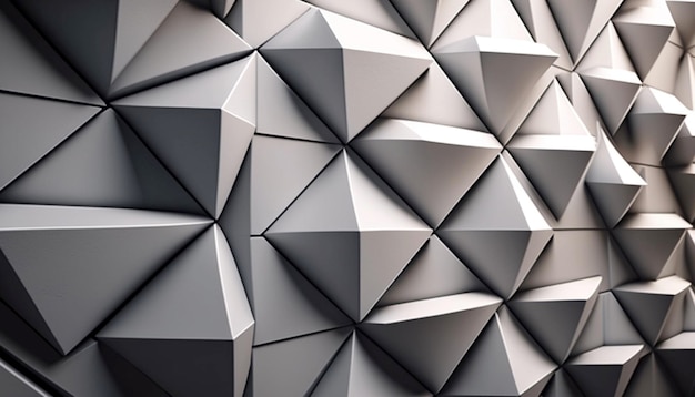 Abstract silver metal background Geometric metal pattern Generative Ai