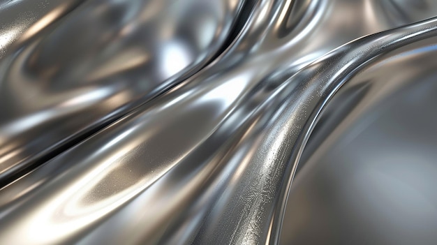 Photo abstract silver wave background