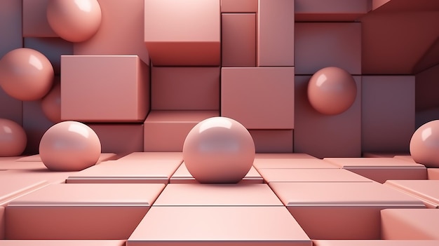 Abstract Simplicity Geometric 3D Render Background