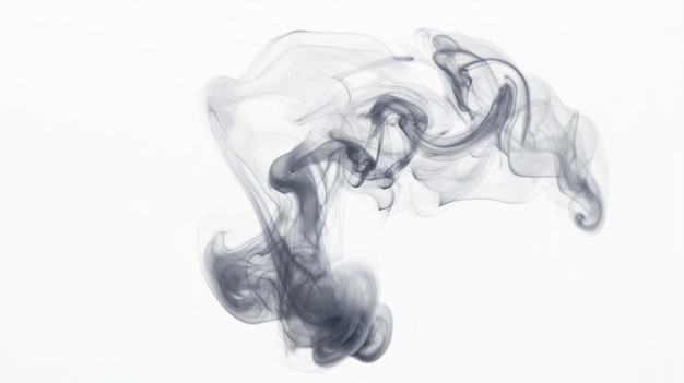 Photo abstract smoke art ethereal swirls captured in minimalist monochrome