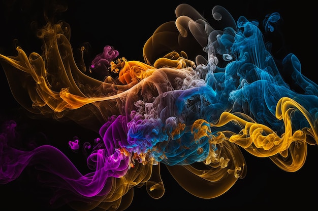 Abstract smoke background. AI Generated