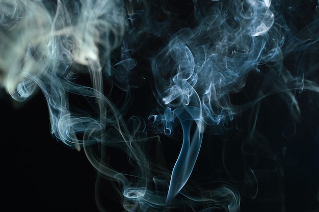 Abstract smoke on black background