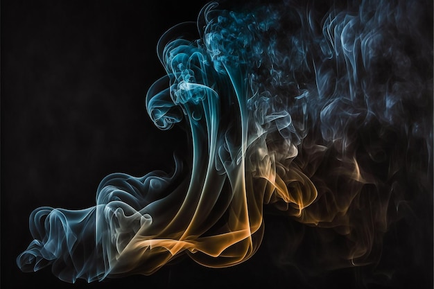 Abstract smoke in dark background digital fine art