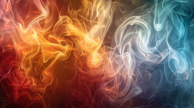 Abstract Smoke Design Fire and Ice