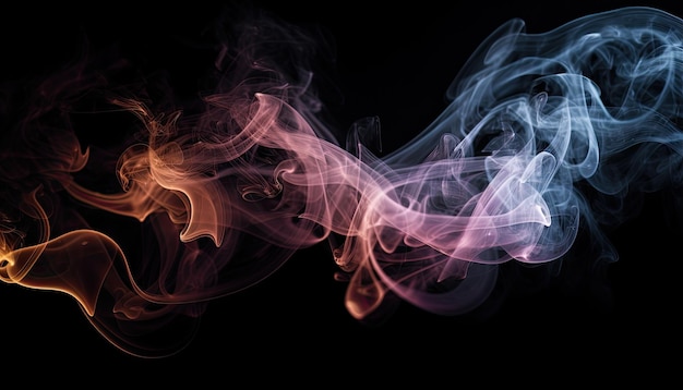 Abstract smoke floating an the air banner background Generative AI