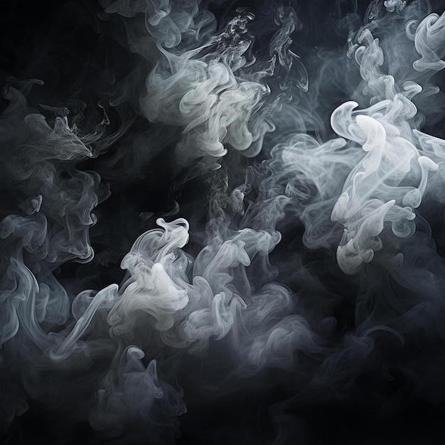 Abstract Smoke Frame On Black Background