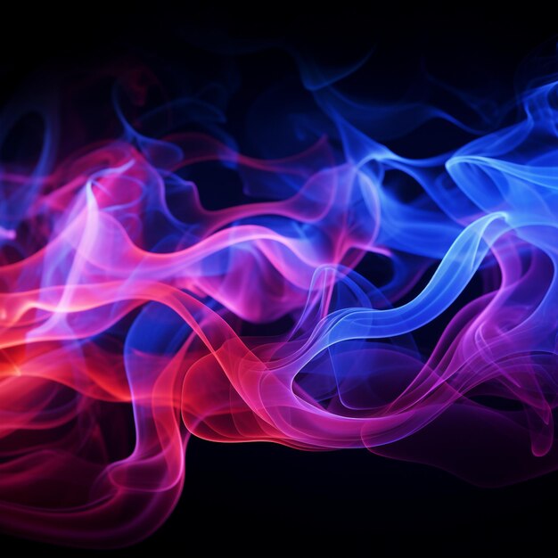 Photo abstract smoke frame on black background