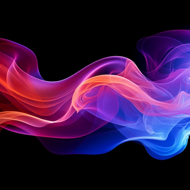 Abstract Smoke Frame On Black Background