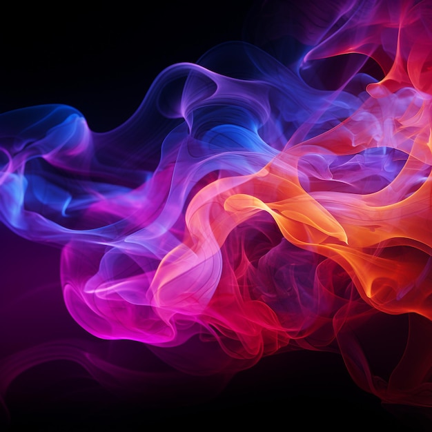 Abstract Smoke Frame On Black Background