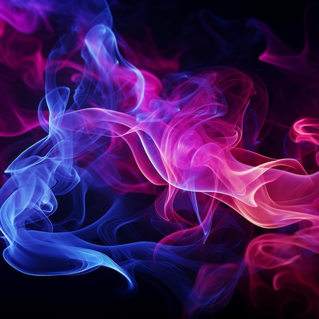 Abstract Smoke Frame On Black Background