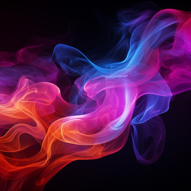 Abstract Smoke Frame On Black Background