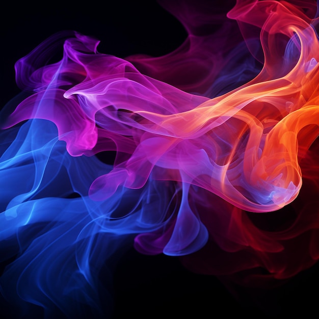 Abstract Smoke Frame On Black Background