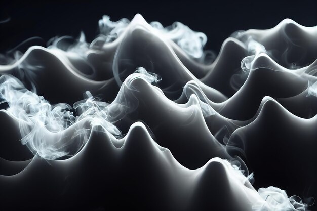 Abstract smoke isolated on black background