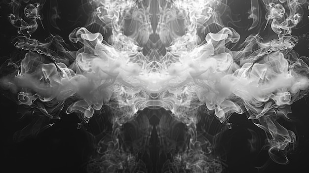 Abstract Smoke and Mirrors Smoke patterns reflected in mirrors creating complex visuals adding depth and intrigue