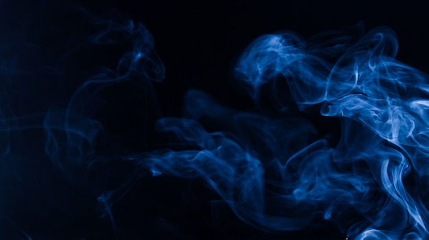 Abstract Smoke Photography Dark Blue Color and ink splash with water