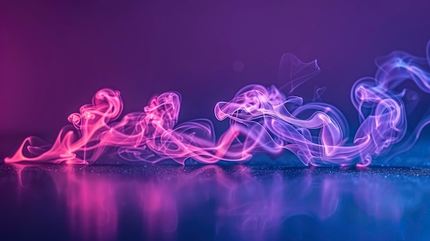 Abstract Smoke Swirls in Pink and Blue