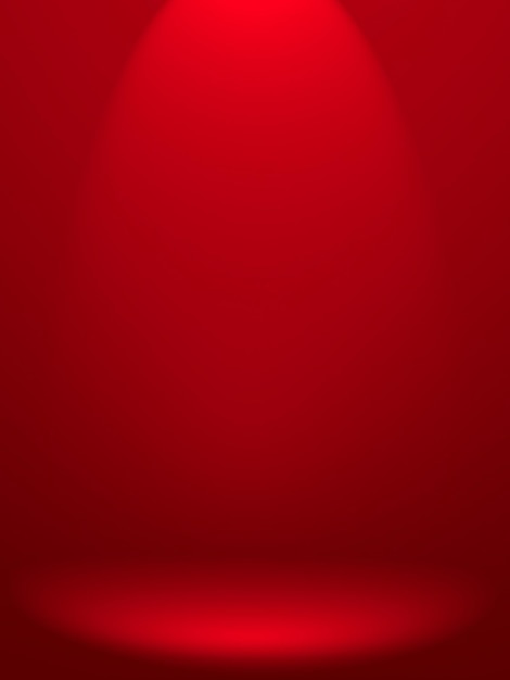 Abstract smooth red studio room background used for product display banner template