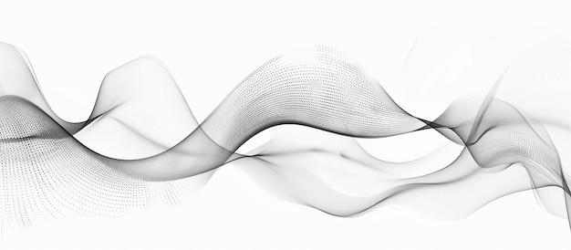 Photo abstract smooth wave lines on white background clean and modern design