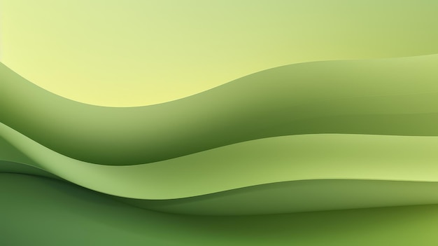 Photo abstract smooth wavy background in green khaki colors concept of modern graphic design minimalism fluid shapes dynamic motion softness and elegant backdrops