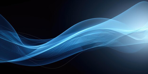 Abstract smooth wavy blue motion lines background Generative AI AIG21