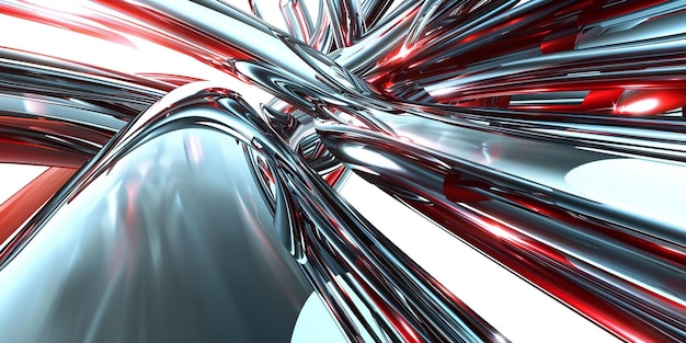 Abstract Smooth Wavy Strips Colorful Glass 3D Object abstract wallpaper