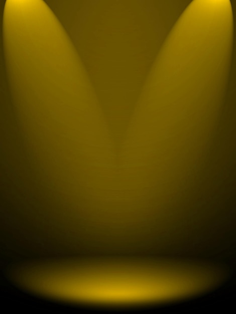 Abstract smooth yellow studio room background used for product display, banner, template