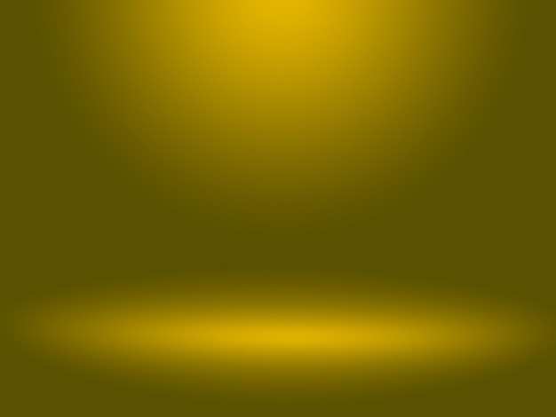 Abstract smooth yellow studio room background used for product display, banner, template