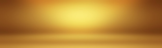 Abstract solid of shining yellow gradient studio wall room background