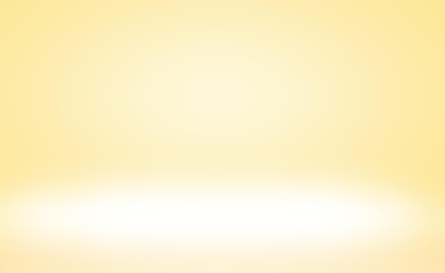 Abstract solid of shining yellow gradient studio wall room background