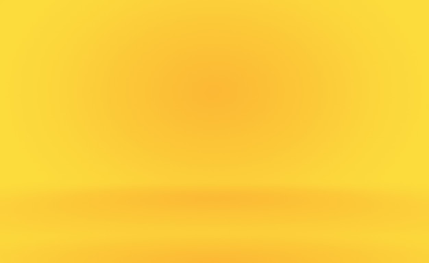 Abstract solid of shining yellow gradient studio wall room background