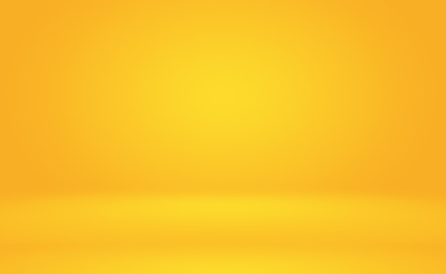 Abstract solid of shining yellow gradient studio wall room background