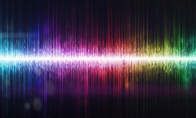 Abstract sound wave background, multicolor