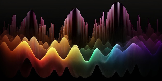 Abstract sound wave Voice digital waveform volume voice technology vibrant wave Music sound energ