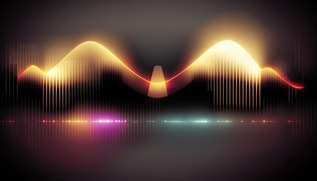 Abstract sound waves music background audio musical technology Generative AI