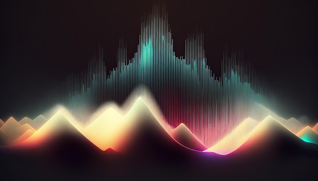 Abstract sound waves music background audio musical technology Generative AI